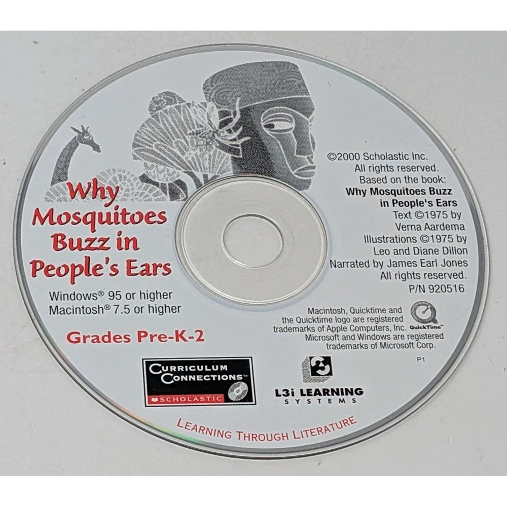 Why Mosquitoes Buzz in People's Ears PC Game Educational Software Scholastic VTG